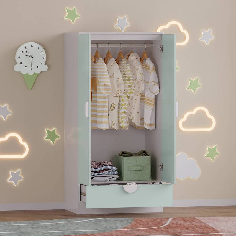 Armoire pour enfants Sandnes avec tiroir 123 x 60 x 40 cm — Monptitlou