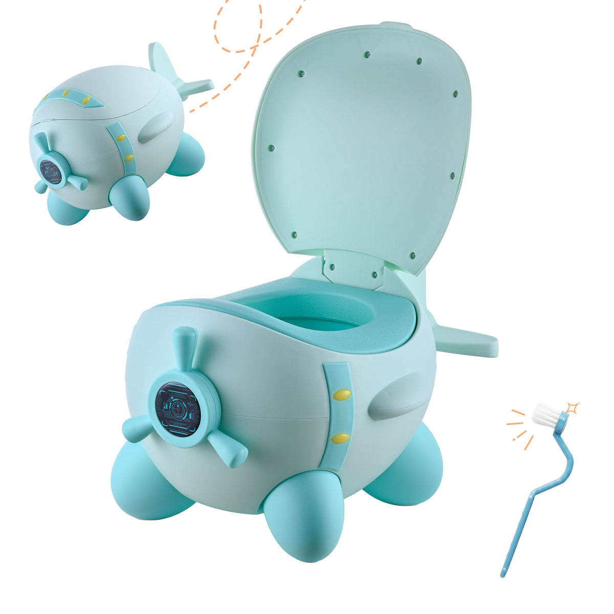 Pot « Avion » menthe - (L)31 x (H)27 x (P)40 cm — Monptitlou Image
