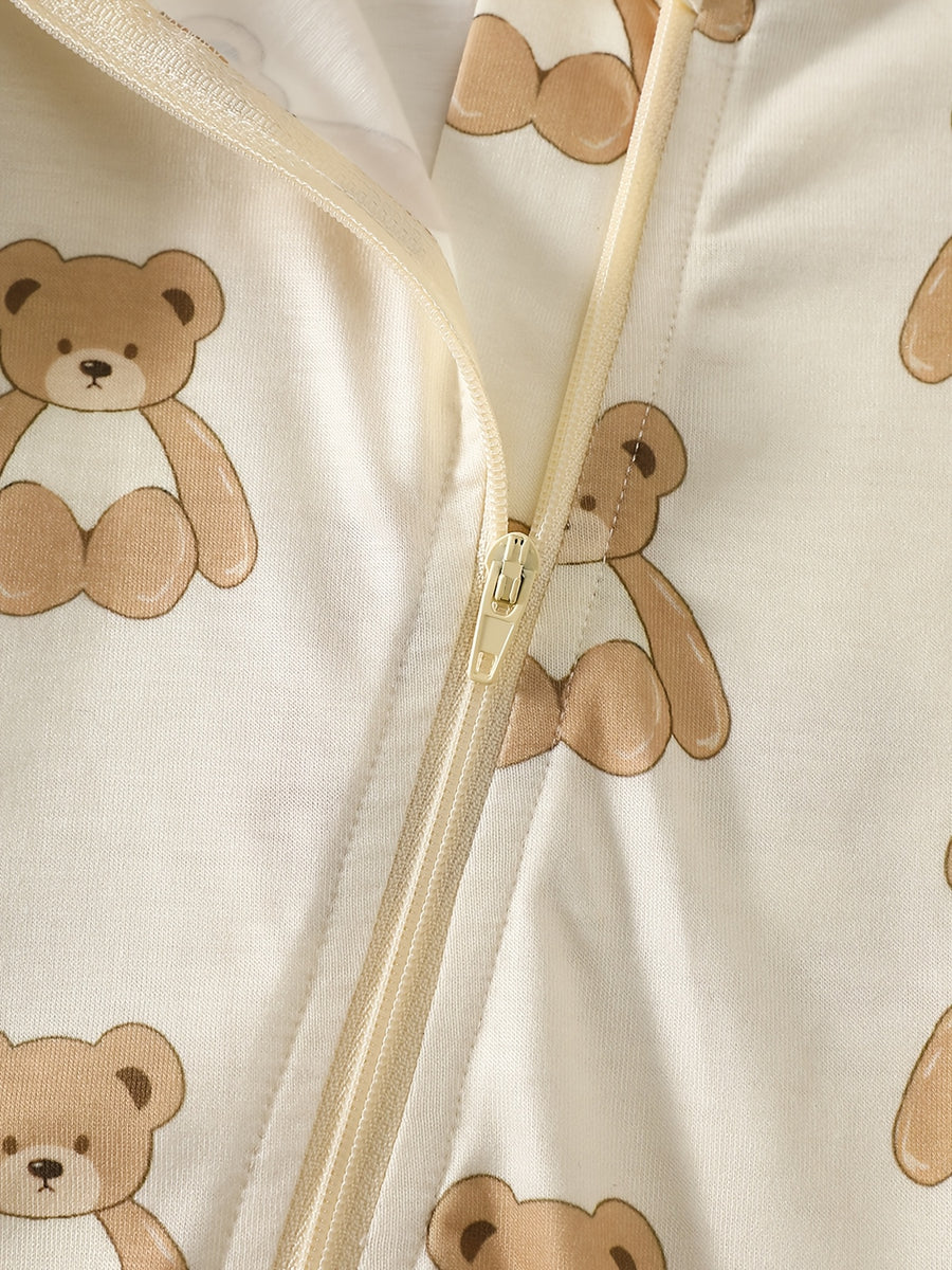 Ensemble 2 pièces body à manches longues imprimé ours — Monptitlou