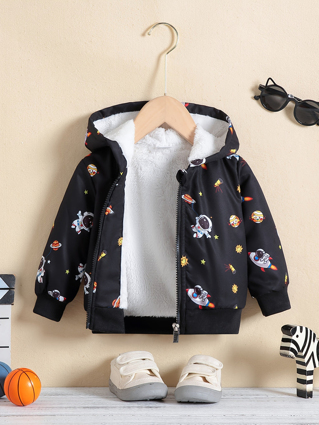 Veste à capuche doublée en polaire — Monptitlou