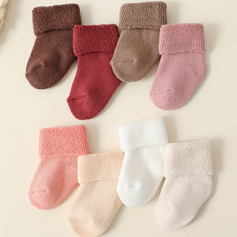 4/8 Paires Chaussettes Bébé Garçon Fille Automne Hiver Épaises Chaudes — Monptitlou Image