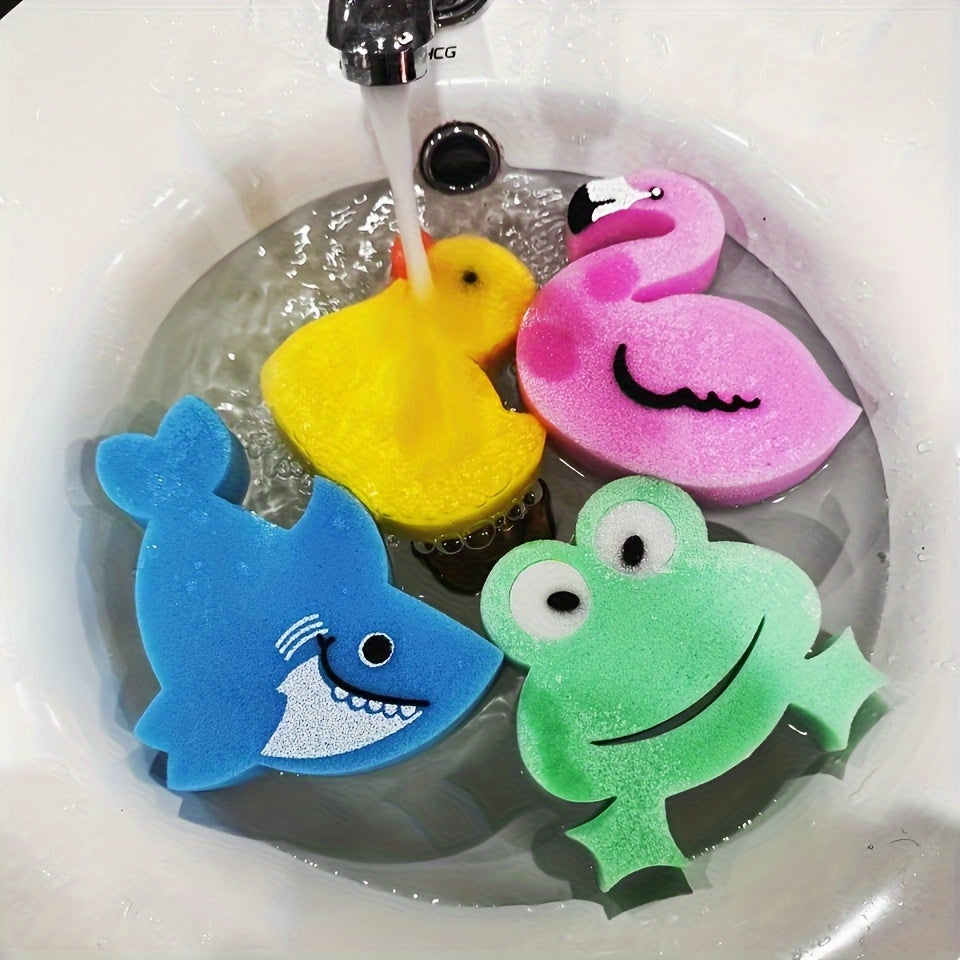 Boules de bain éponge animaux mignons, couleurs aléatoires — Monptitlou
