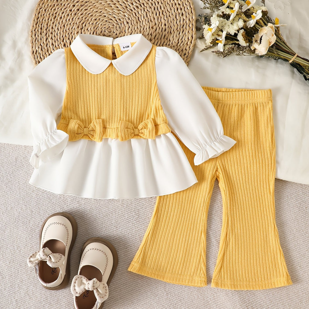 Ensemble contrasté réversible printemps/automne pour filles — Monptitlou
