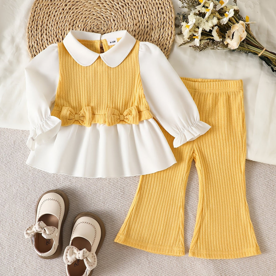 Ensemble contrasté réversible printemps/automne pour filles — Monptitlou
