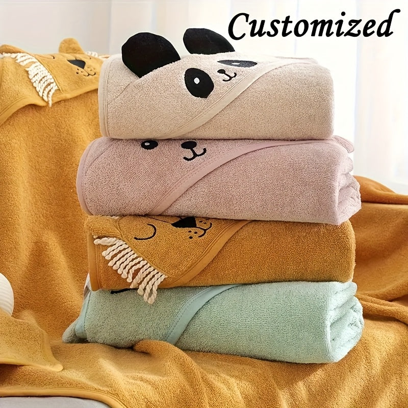 Serviette de bain à capuche personnalisée et mignonne avec motif de — Monptitlou
