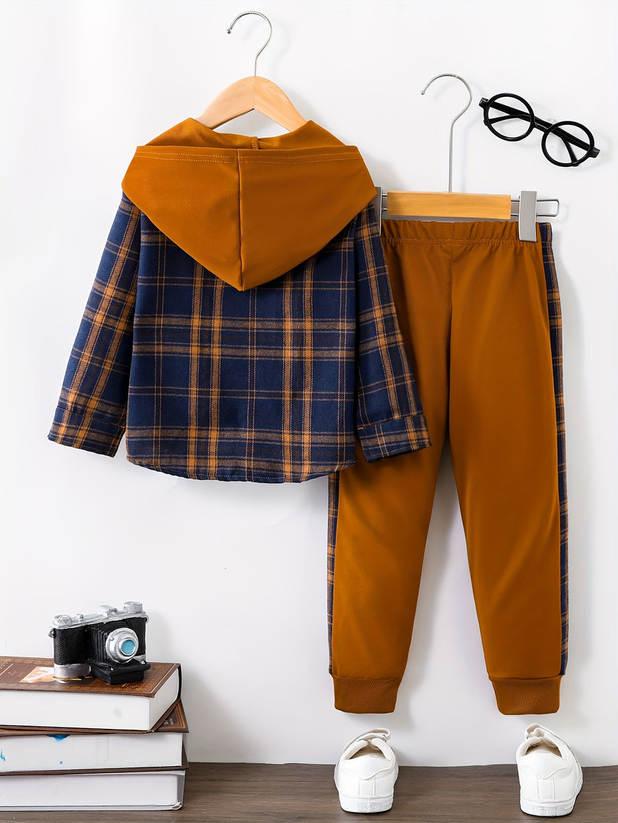 Ensemble 2 pièces pour garçon pour l'automne : haut à poche de travail — Monptitlou