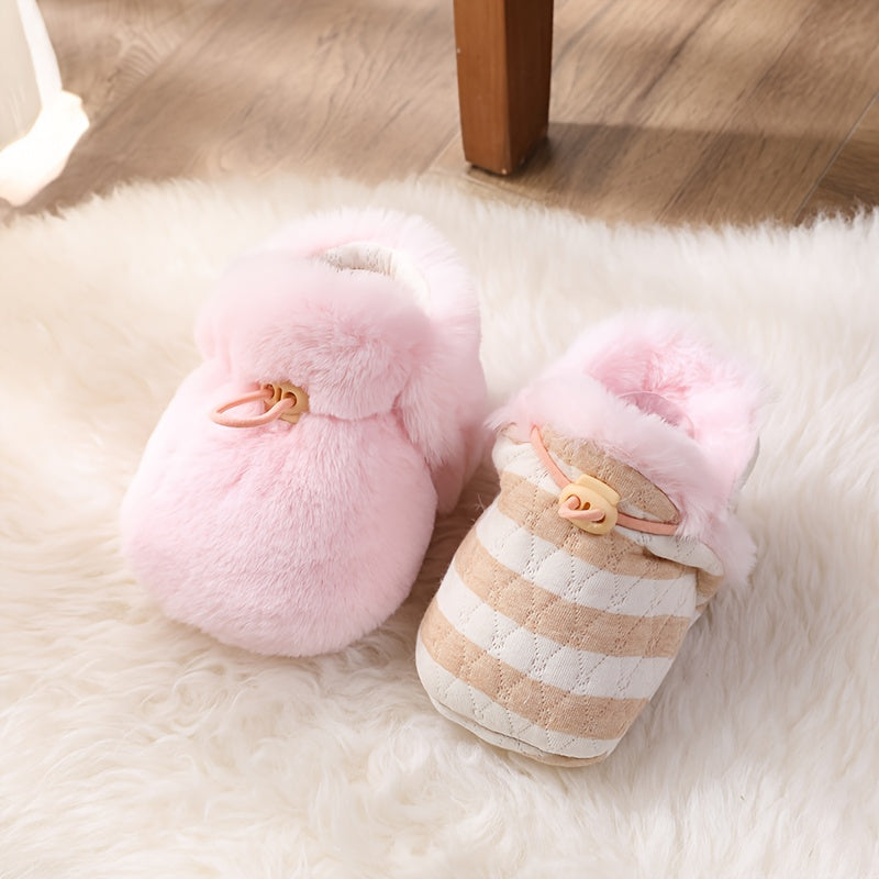 Chaussures de premiers pas pour filles, chaussures de bébé à main, chaussures et chaussettes pour enfants automne/hiver,