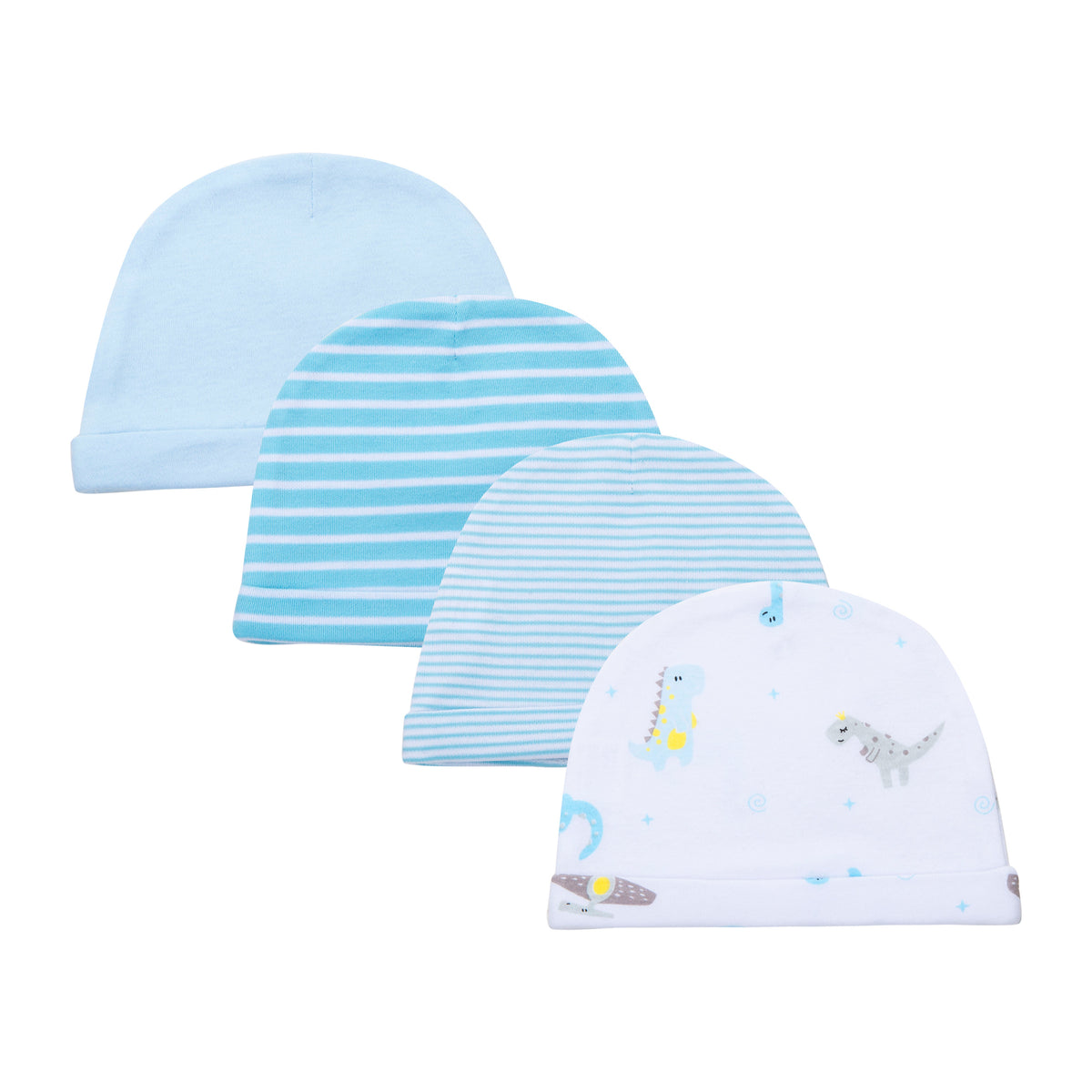 Bleu Foncé, Bleu Clair, Chapeaux À Motifs de Lignes Chapeaux de Bébé En — Monptitlou Image
