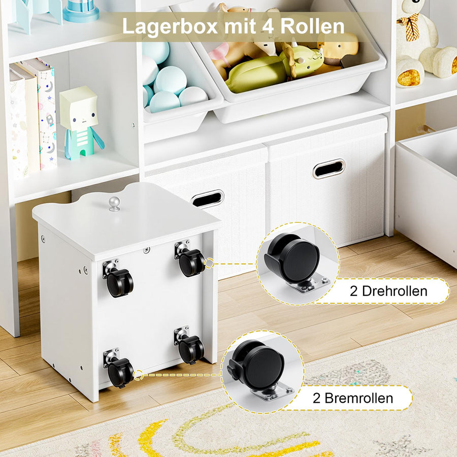 Unité de rangement mobile pour enfants avec bacs — Monptitlou
