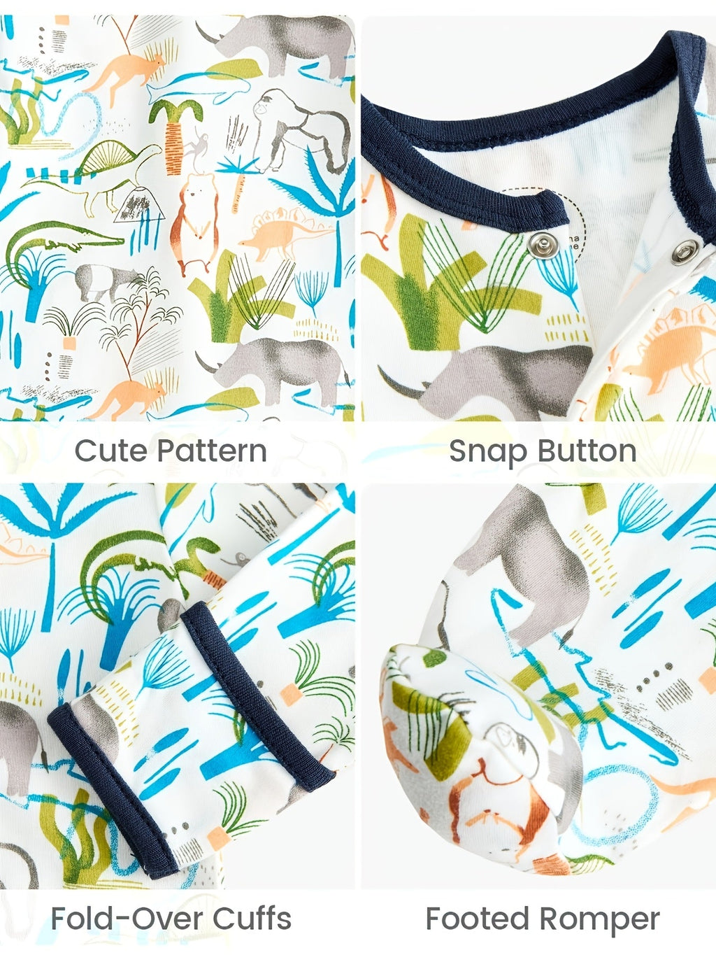 Ensemble 3 pièces pour nouveau-né : combinaison à pressions, body et pantalon | Tenue douce et respirante à manches long