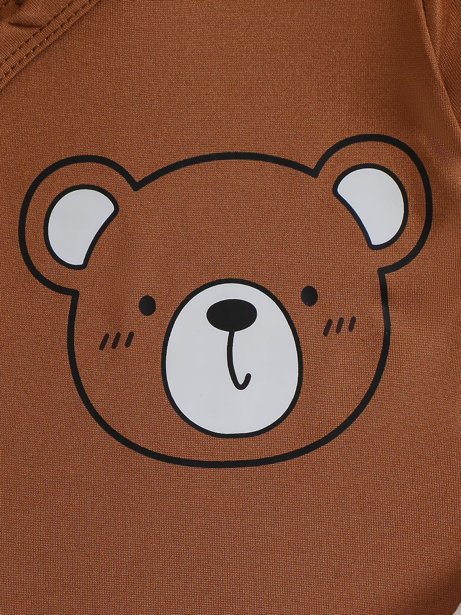 Ensemble cadeau pour bébé : Nouveau-né, ours boutonné, manches longues — Monptitlou