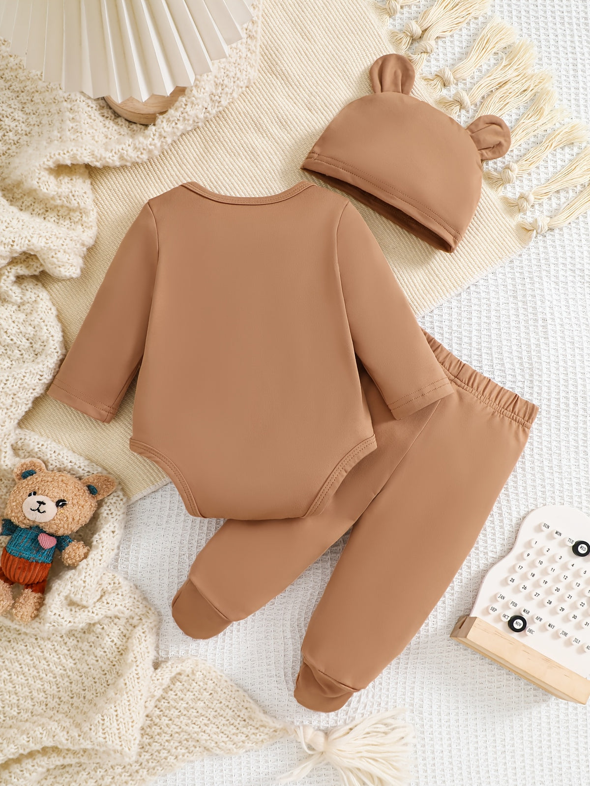 Ensemble Bébé Ours Mignon, Combinaison à Manches Longues — Monptitlou Image