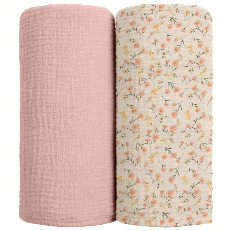 Lot de 2 langes bébé en mousseline, deux formats — Monptitlou