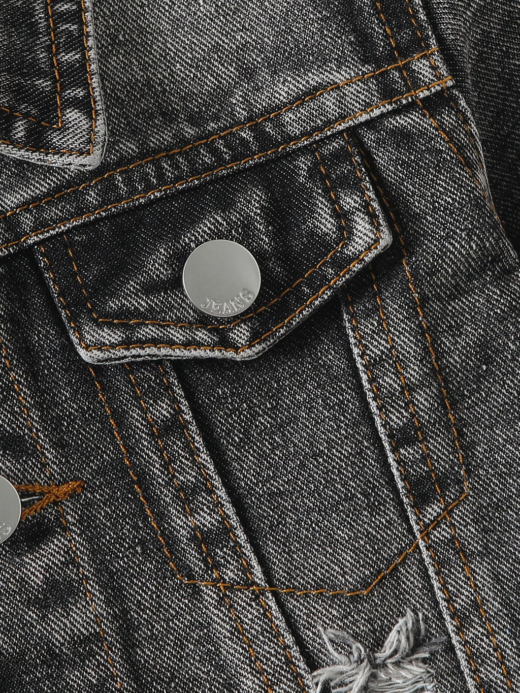 Veste en jean délavé bleu clair motif petit ours pour bébé garçon — Monptitlou