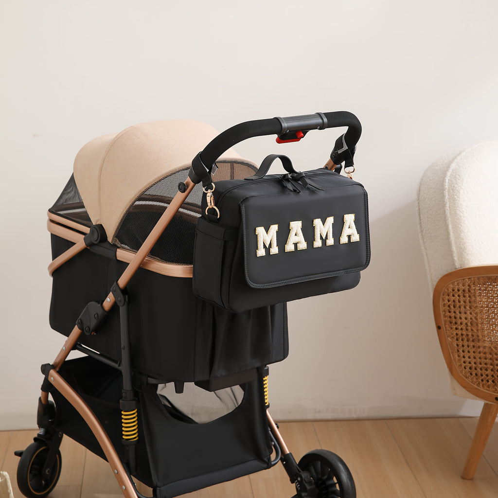 Sac parental 1 pièce MAMA avec lettres brodées, grande capacité — Monptitlou