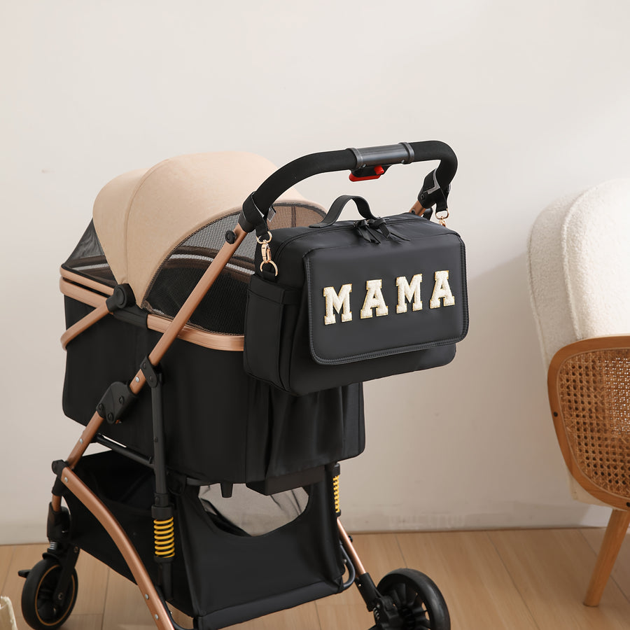 Sac parental 1 pièce MAMA avec lettres brodées, grande capacité — Monptitlou