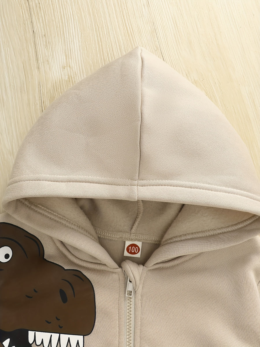 Ensemble 2 pièces pour garçon avec veste sweat à capuche zippée et