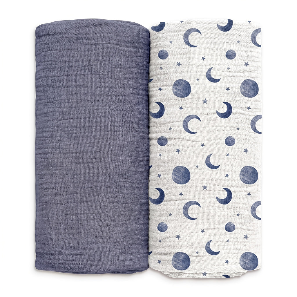 Sleepy Star Mousselines d'emmaillotage pour bébé, lot de 2 — Monptitlou