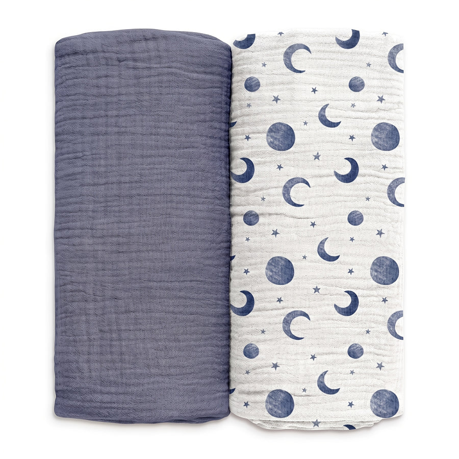 Sleepy Star Mousselines d'emmaillotage pour bébé, lot de 2 — Monptitlou