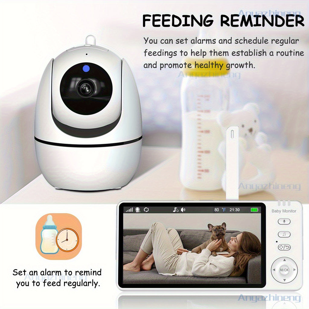 Écran LCD haute définition de 5 pouces avec télécommande panoramique et — Monptitlou