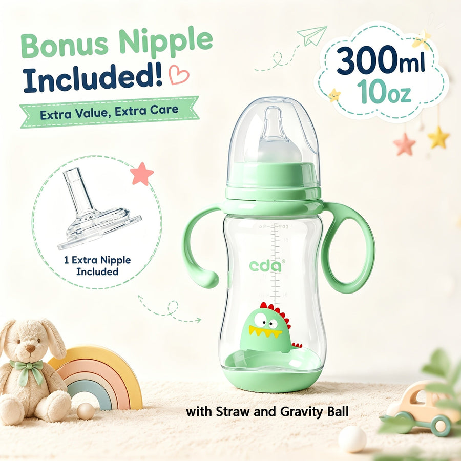 (1 bouteille et 1 tétine droite) bouteille bébé 300 ml grande capacité — Monptitlou