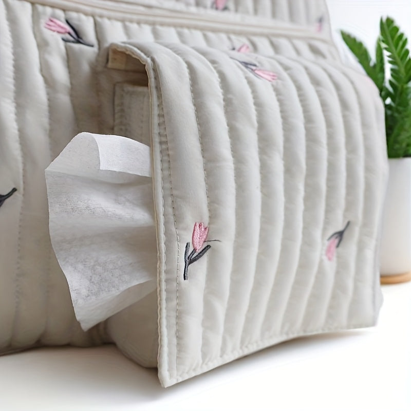 Pochette en tissu ours en peluche brodée floral 2025 — Monptitlou