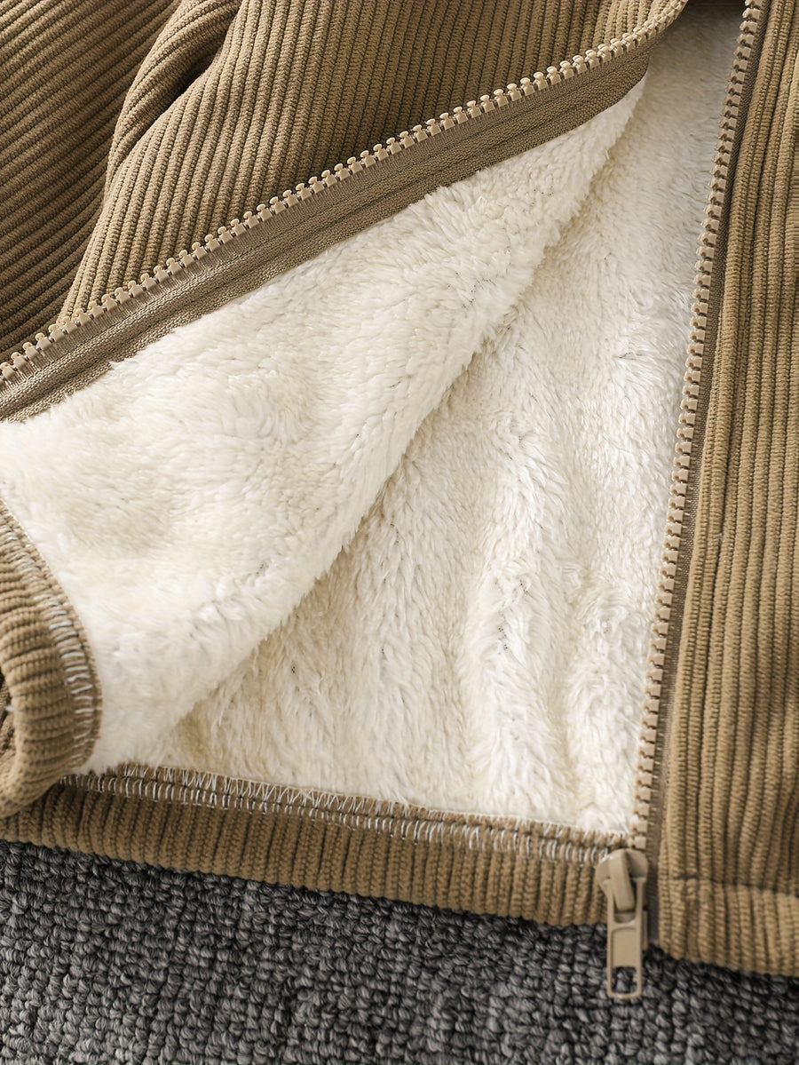 Manteau en velours côtelé à manches longues pour bébé garçon — Monptitlou