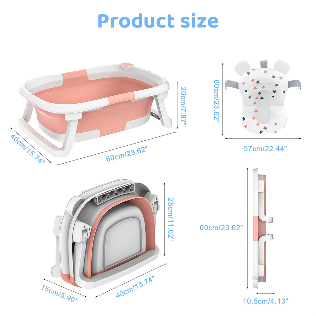 Baignoire pliable pour bébé avec coussin moelleux — Monptitlou