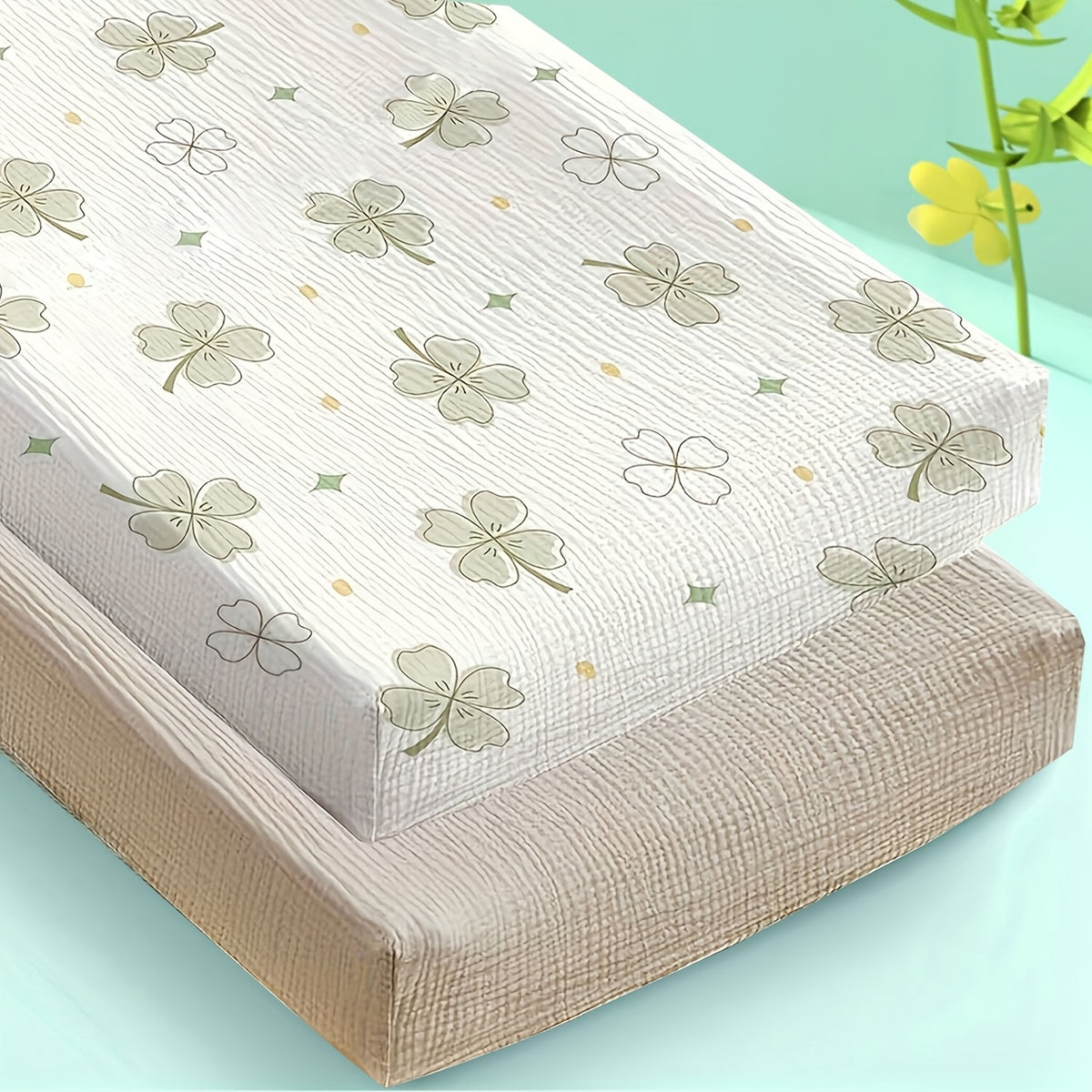 Housse de matelas à langer 2 pièces, déhoussable et lavable — Monptitlou Image