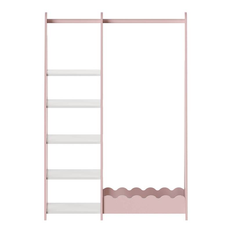 Armoire pour enfants Vestnes avec étagère latérale 114 x 77 x 30 cm — Monptitlou