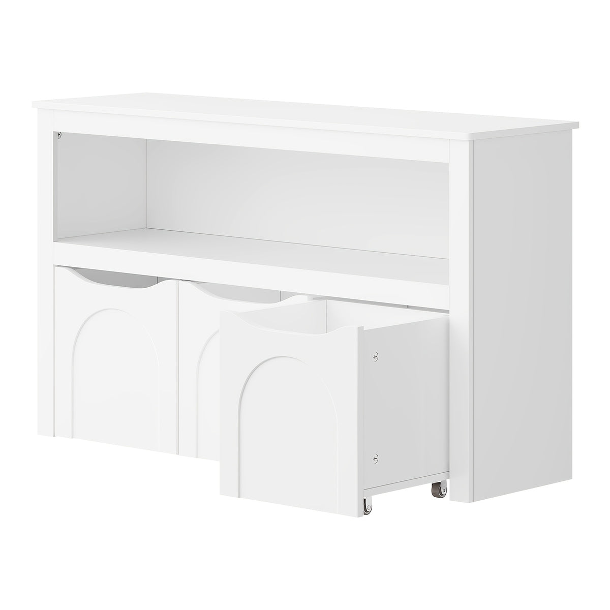 Meuble de rangement pour enfants avec 3 tiroirs à roulettes — Monptitlou Image