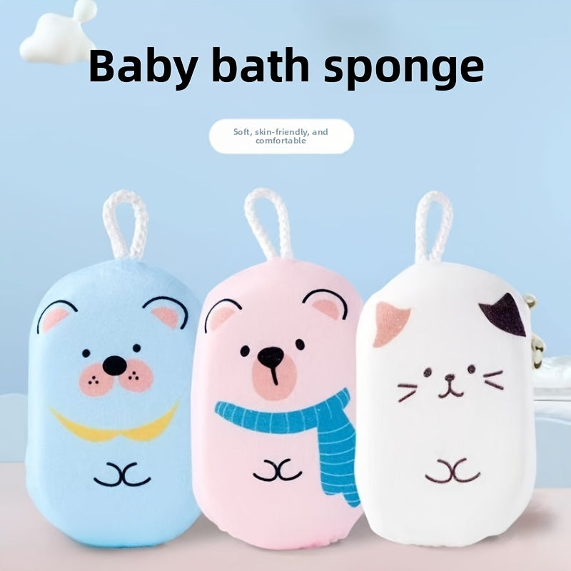 Gant de bain en mousse moussante doux pour nouveau-né, motif cartoon — Monptitlou