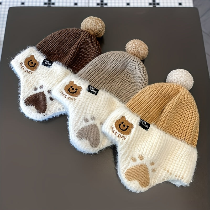 Bonnet Tricoté Confortable pour Enfants de 1 à 3 Ans — Monptitlou