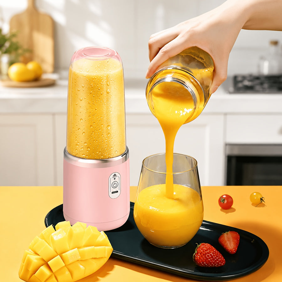 Mixeur bébé portable rechargeable USB, gobelet rose — Monptitlou