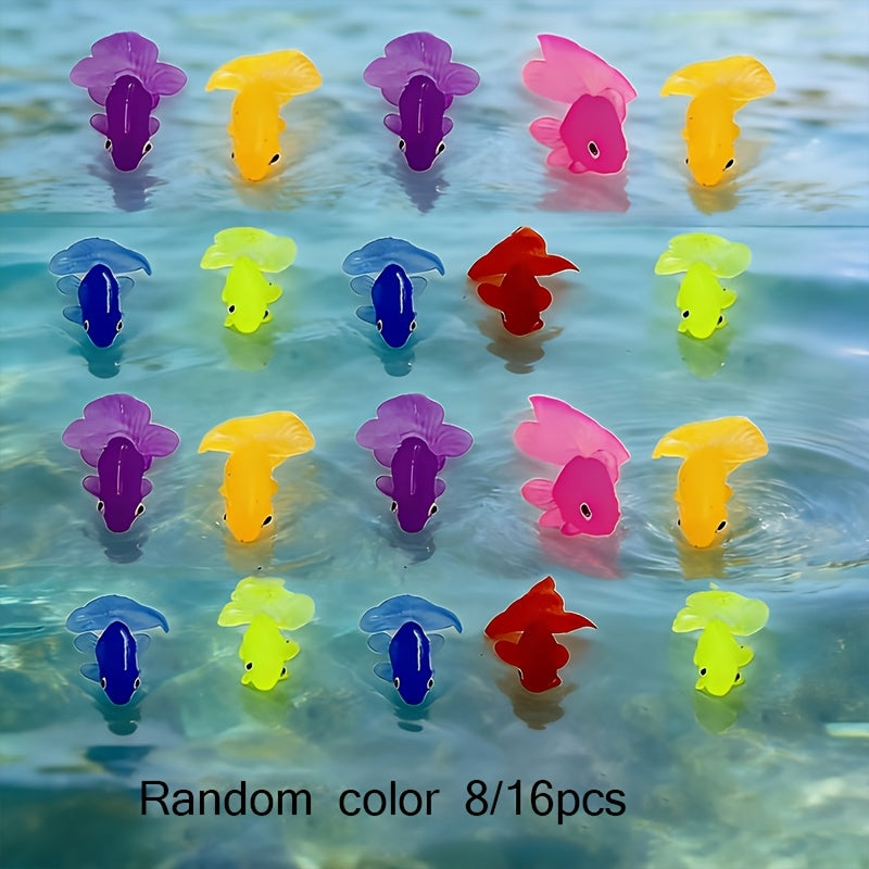 /16 pièces cadeau pour elle/lui, jouets poissons dorés flottants — Monptitlou