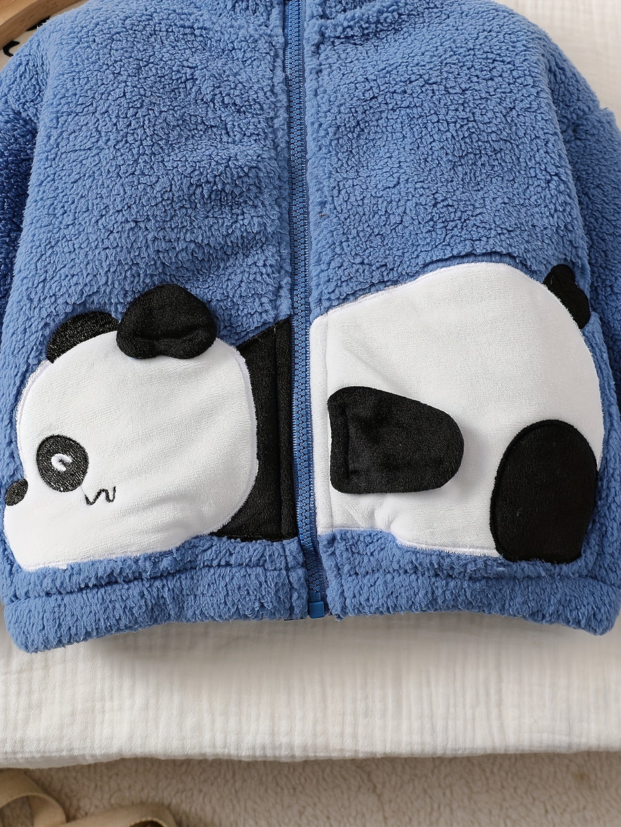 Ensemble Petit Panda Délicat pour Bébés Garçons : Veste Douillette en