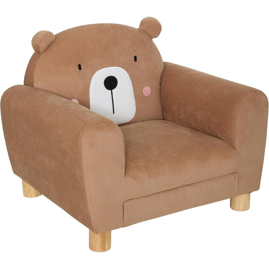 Fauteuil Enfant Ours Marron – Petit Fauteuil Rembourré en Polyester — Monptitlou