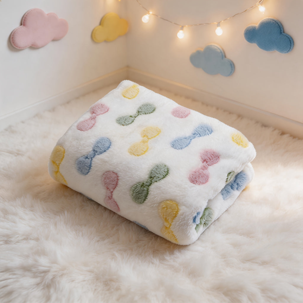 Couverture colorée à nœud pour toutes les saisons — Monptitlou