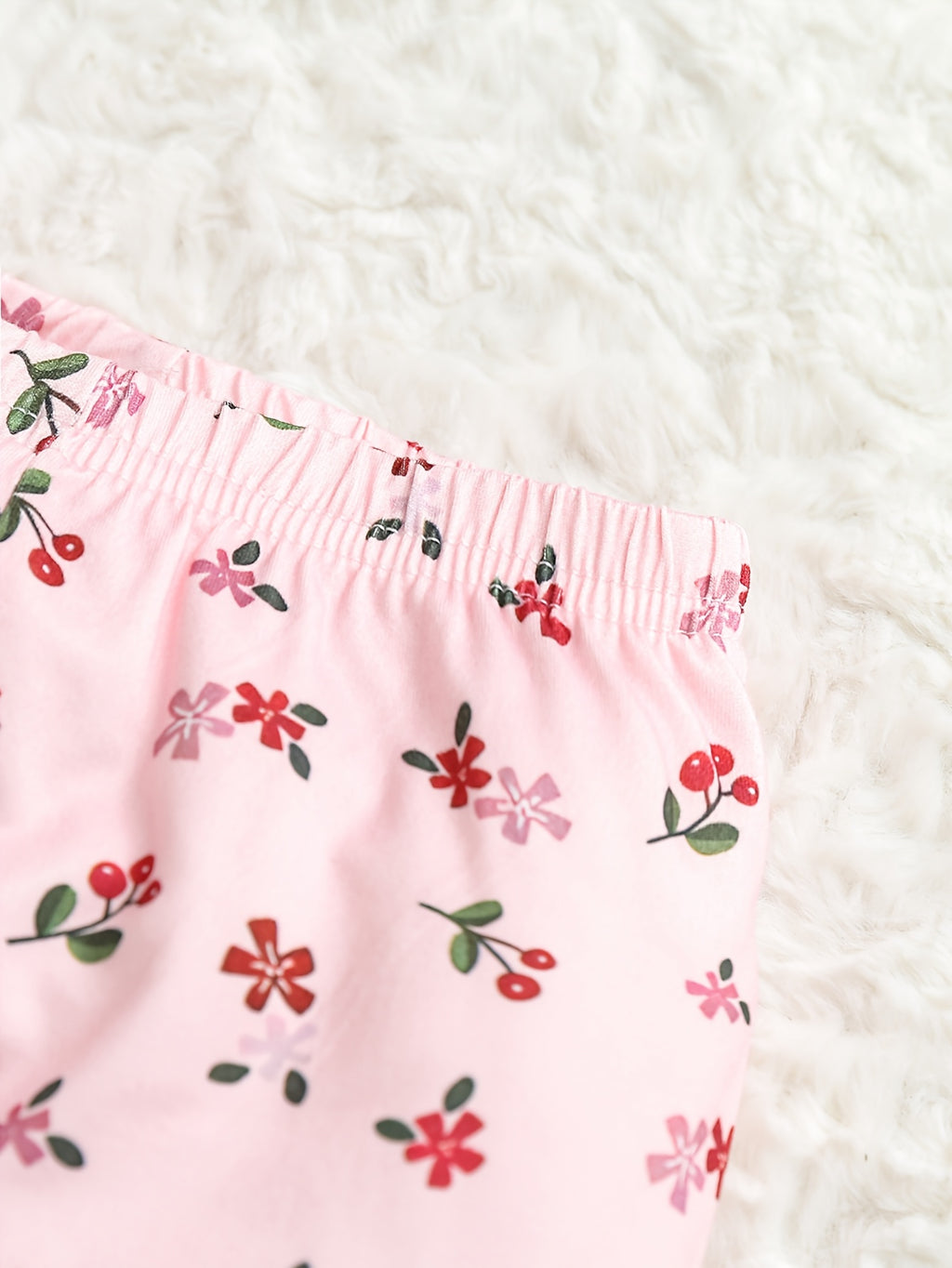 Pyjamas pour filles motif floral/cœur/nœud doux et confortable — Monptitlou
