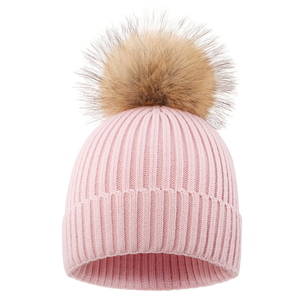 1 bonnet en tricot rayé à pompon pour enfant, automne/hiver — Monptitlou Image