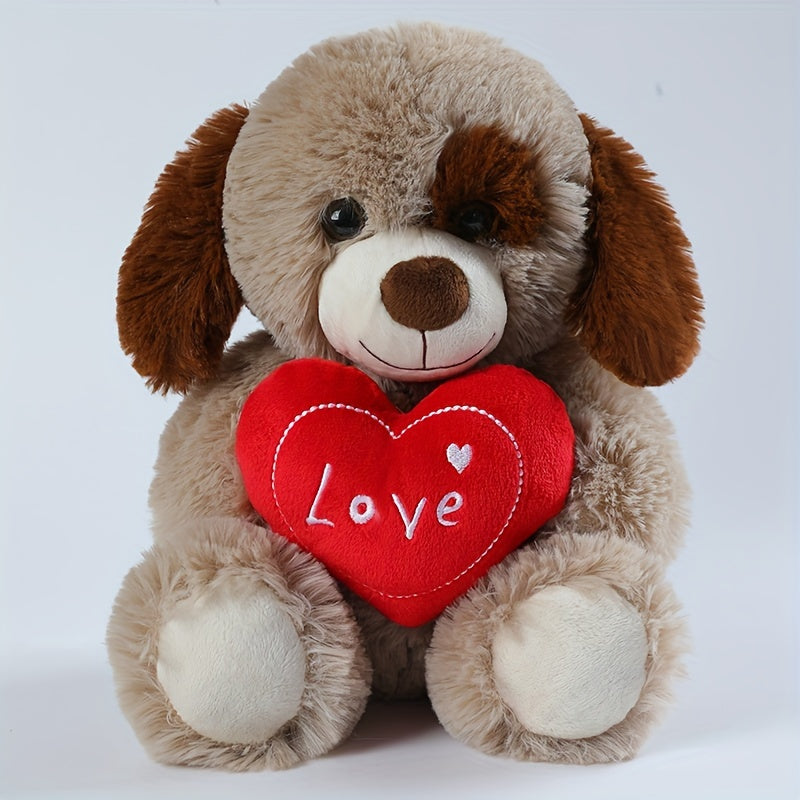 Ours en Peluche Cœur d'Amour de 26 cm / 10.23 pouces avec Ours et Chien — Monptitlou