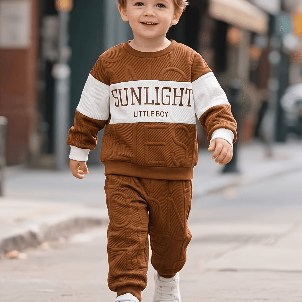 Ensemble deux pièces pour garçons comprenant un sweat à capuche doublé — Monptitlou Image