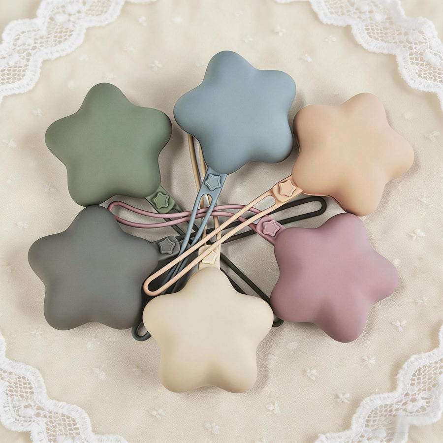 [Cadeau baby-shower] 1 pc Support de Tétine Bébé en Silicone en Forme d'Étoile, Boîte de Stockage Hygiénique Anti-Poussi
