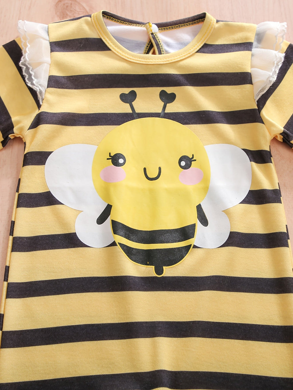 Grenouillère à manches longues pour enfant à imprimé abeille — Monptitlou
