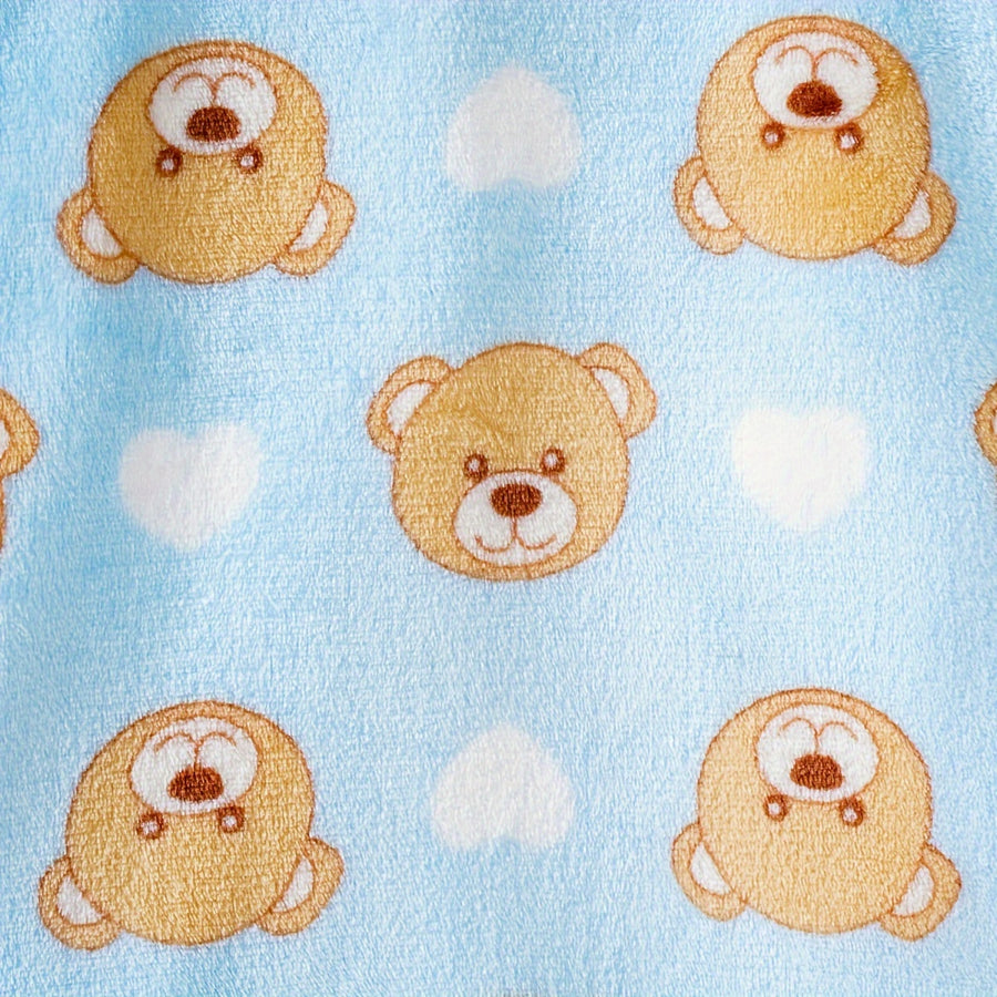 Bébé Ours Cœur Manches Longues Flanelle Polaire Fermeture Éclair Double — Monptitlou