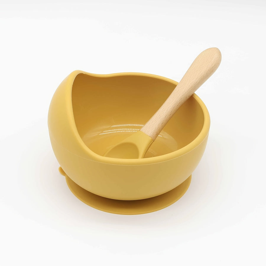 Bol et cuillère pour bébé, bol anti-dérapant à ventouse avec cuillère à — Monptitlou