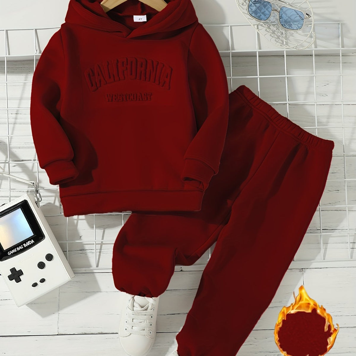 Ensemble à capuche en polaire pour garçons — Monptitlou Image