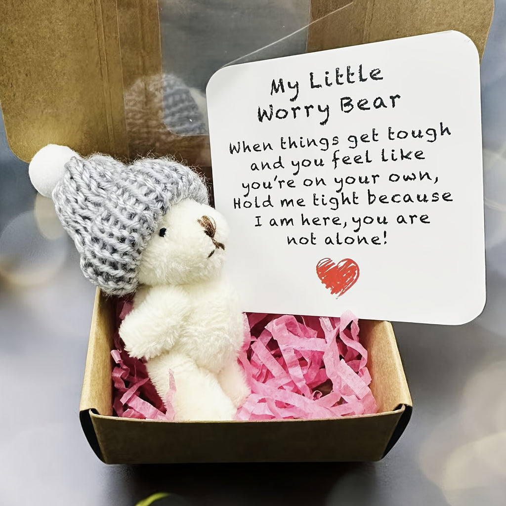 Mini-peluche porte-bonheur avec carte de vœux — Monptitlou