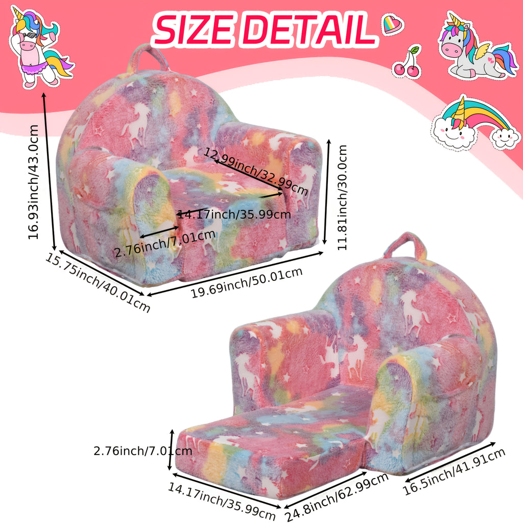 Canapé Enfant, Canapé Pliable pour Enfants avec Design Adorable et
