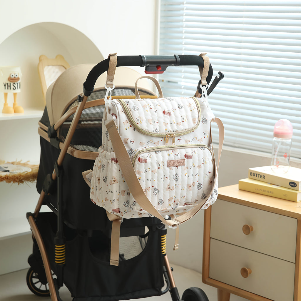 1 sac à dos à langer matelassé pour maman et papa, sac à langer léger — Monptitlou